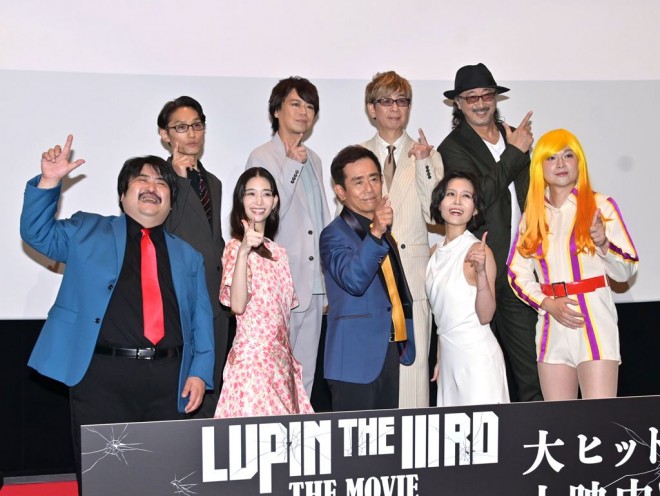 Scene from the stage greeting commemorating the release of LUPIN THE IIIRD THE MOVIE