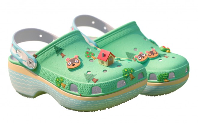 Crocs x Animal Crossing collaboration clogs and charms