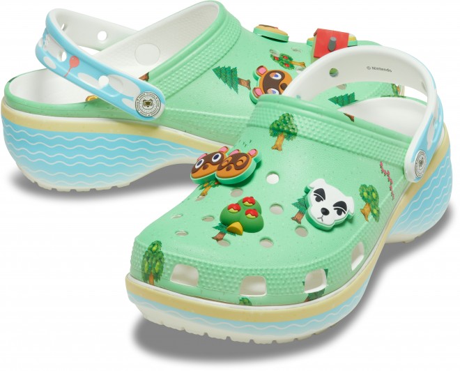 Crocs x Animal Crossing collaboration clogs and charms