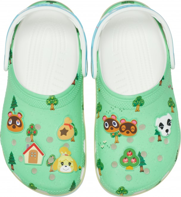 Crocs x Animal Crossing collaboration clogs and charms