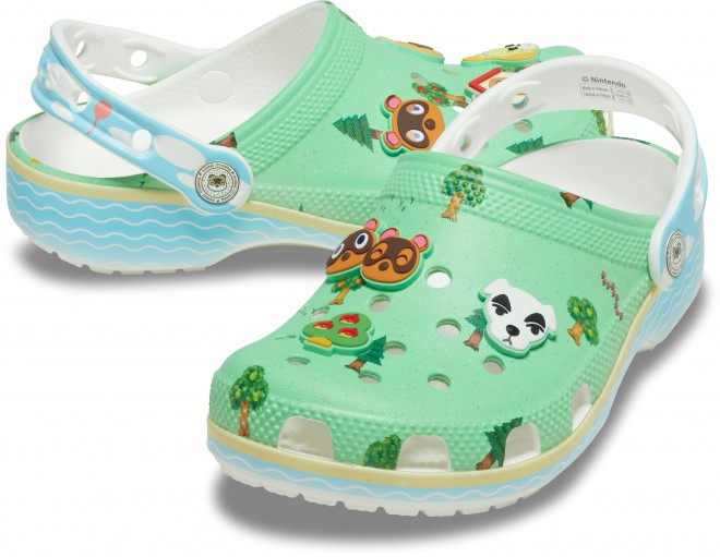 Crocs x Animal Crossing collaboration clogs and charms