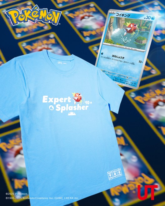 UNIQLO UT Pokémon TCG and Poképoke collaboration items including T-shirts and sweatshirts.