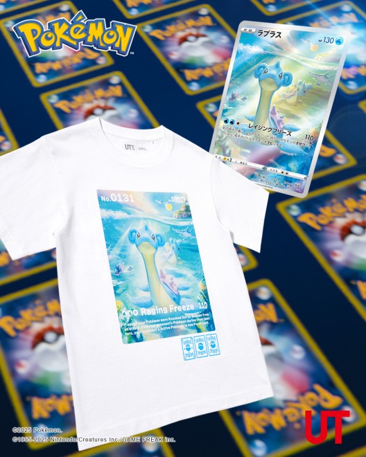 UNIQLO UT Pokémon TCG and Poképoke collaboration items including T-shirts and sweatshirts.
