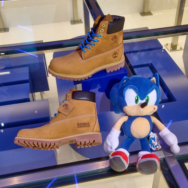 Limited-edition Sonic yellow boots released in collaboration with SEGA and Timberland