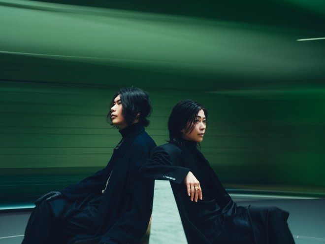 Kenshi Yonezu and Hikaru Utada in a collaborative photo for the Chainsaw Man – The Movie: Reze Arc ending theme