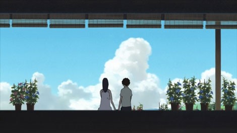 Scene cut from the anime film Summer Wars released in 2009, showing a key moment from the movie.