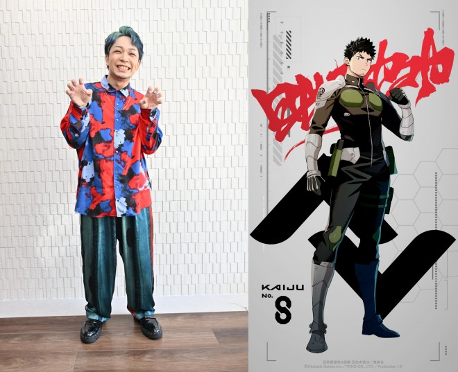 (LEFT) Voice Actor Masaya Fukunishi  (RIGHT) Kaiju No. 8 The GAME Kafka Hibino