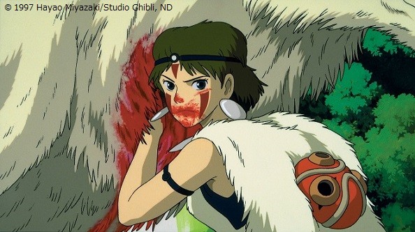 Iconic scene from Princess Mononoke, airing August 29 on Nippon TV's Friday Road Show