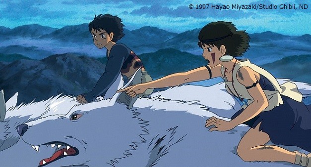 Iconic scene from Princess Mononoke, airing August 29 on Nippon TV's Friday Road Show