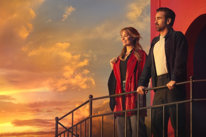 Margot Robbie and Colin Farrell appear in the teaser for A Big Bold Beautiful Journey, opening in Japan on December 19.