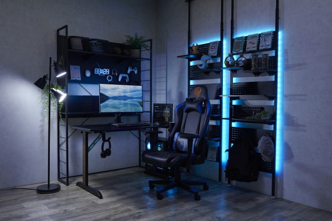 Nitori gaming chair collaboration inspired by Lagiacrus from Monster Hunter Wilds, pre-orders open September 17, 2025, on Nitori Net.