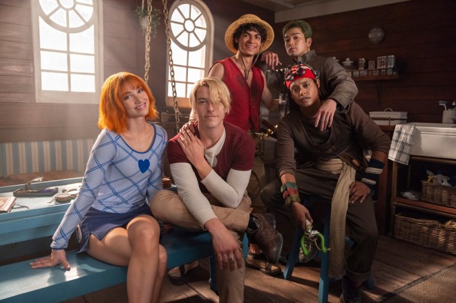 Making-of photo (Straw Hat Pirates) = Netflix series "ONE PIECE" Season 2, streaming worldwide exclusively in 2026
