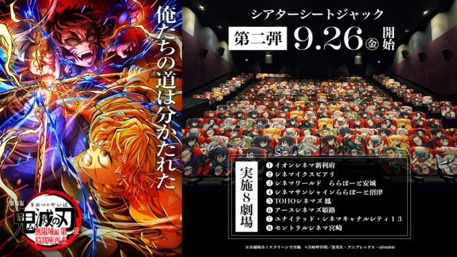 "Demon Slayer" Akaza’s Compass Floor expands nationwide! Second round of the theater seat-jack project confirmed