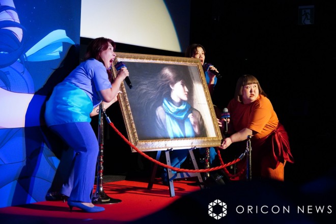 Scenes from the pre-release screening event for the anime Cat’s Eye