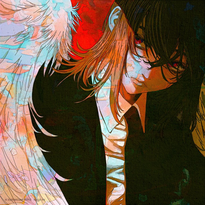 Illustration of Chainsaw Man’s Angel Devil drawn by Kenshi Yonezu, released with IRIS OUT record-breaking streaming news.