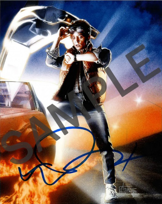A portrait personally signed by Michael J. Fox for Tokyo Comic Con
