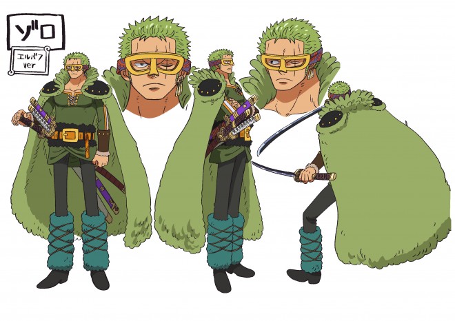 Character design of Zoro from the upcoming ONE PIECE Elbaph Arc
