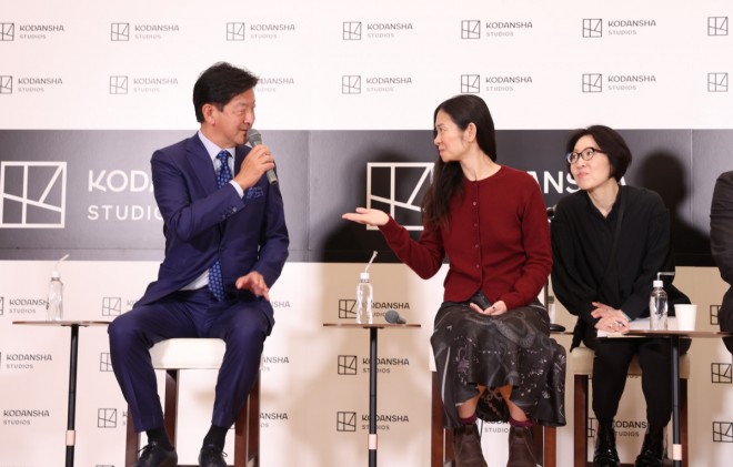 Scene from the Kodansha Studios launch press conference held in Tokyo