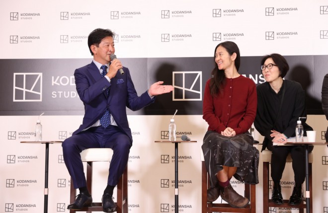 Scene from the Kodansha Studios launch press conference held in Tokyo