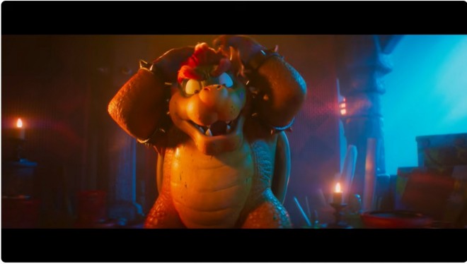 A scene from the film The Super Mario Galaxy Movie