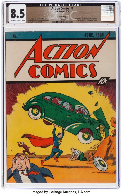 Sale Price: 6 million dollars Action Comics No 1 DC 1938 CGC VF Plus 8.5