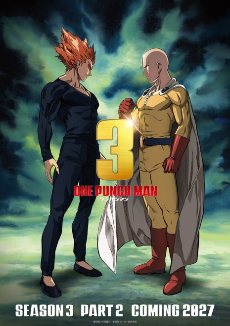 One Punch Man has officially announced that Season 3 Cour 2 will air in 2027