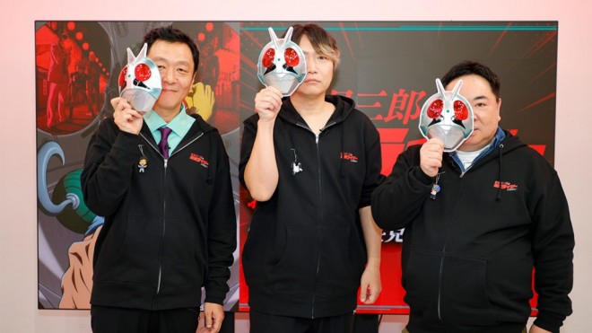 Roundtable interview participants (from left): Yoshiyuki Arai, Katsuyuki Konishi, and Muga Tsukaji