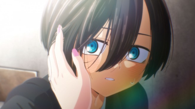 New scene still from the theatrical anime film The Dangers in My Heart.