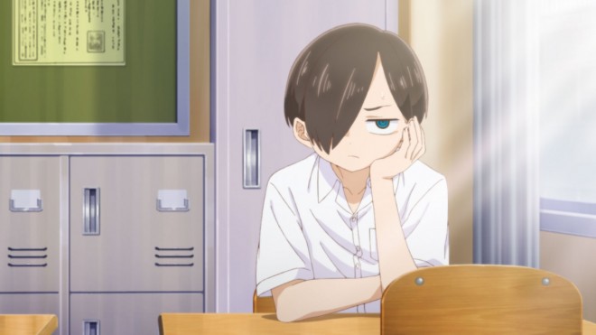 New scene still from the theatrical anime film The Dangers in My Heart.