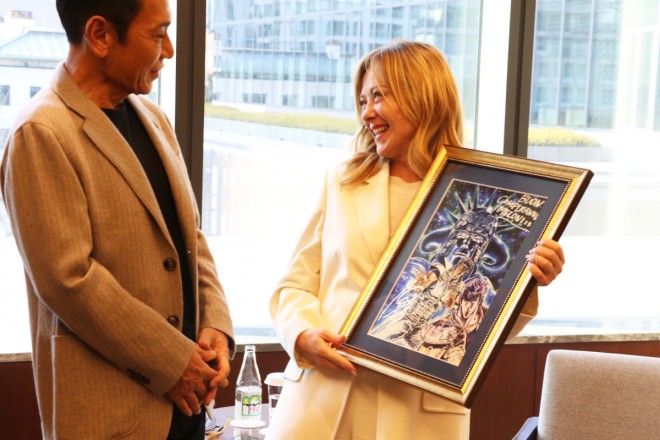 Italian Prime Minister Giorgia Meloni meets manga artist Tetsuo Hara