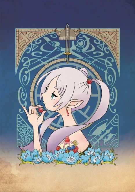 Koji Kumeta’s illustration of Frieren: Beyond Journey’s End