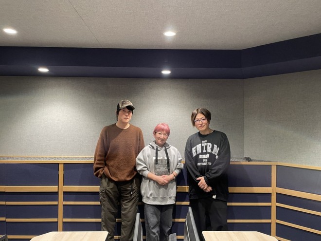 Recording photos from the new audio commentary for Gundam Wing