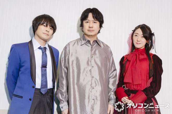 From left: Daisuke Sakaguchi, Tomokazu Sugita, Rie Kugimiya