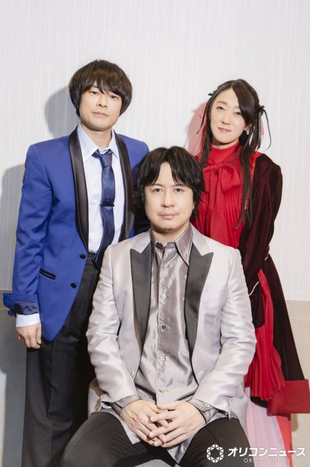 From left: Daisuke Sakaguchi, Tomokazu Sugita, Rie Kugimiya