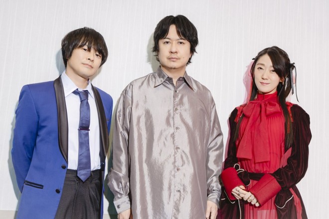From left: Daisuke Sakaguchi, Tomokazu Sugita, Rie Kugimiya