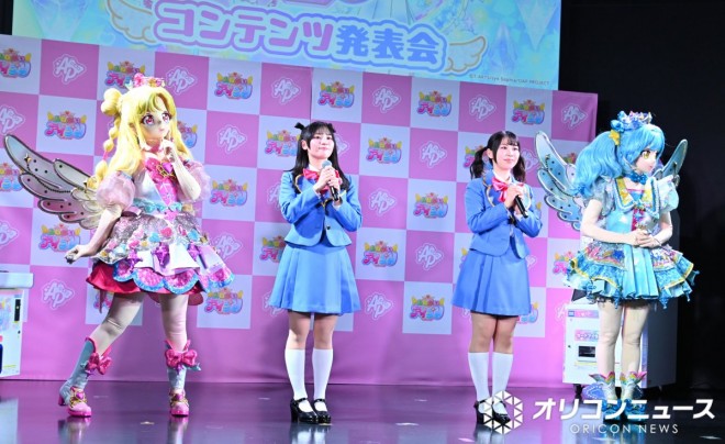  Hanaka Ogawa and Rika Kanaya, the double lead voice actresses, at the Onegai AiPri content launch event