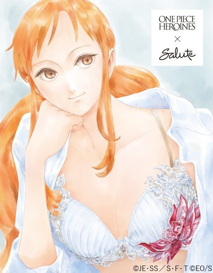 Nami and Robin wearing Salute lingerie