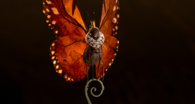 A scene from Disney and Pixar film When I Become a Beaver showing characters in a forest environment