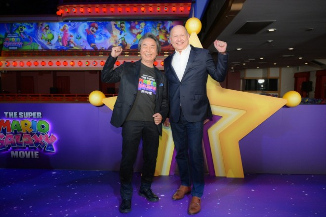 Shigeru Miyamoto and Chris Meledandri