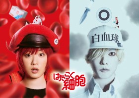 Mei Nagano as Red Blood Cell & Takeru Satoh as White Blood Cell Co-star in the Movie 'Cells at Work': "It's a Culmination!"