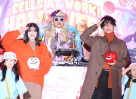 Red and White Blood Cells Dance in Shibuya Halloween Party for 'Cells at Work!' Film Release