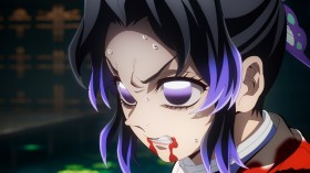 Shinobu Kocho Reveals a Bloodied, Vengeful Gaze in New Demon Slayer Character CM and Four Newly Released Scene Cuts