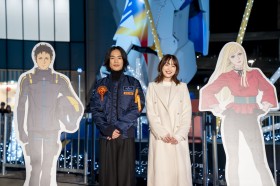 Kensho Ono and Reina Ueda Attend Lighting Ceremony for the Life-Size ν Gundam Statue Ahead of Mobile Suit Gundam Hathaway: The Sorcery of Nymph Circe