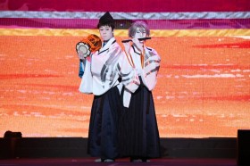 Evangelion Kabuki Makes Stunning Debut at Eva Fes 30th Anniversary as Kaworu Strikes a Pose Midair